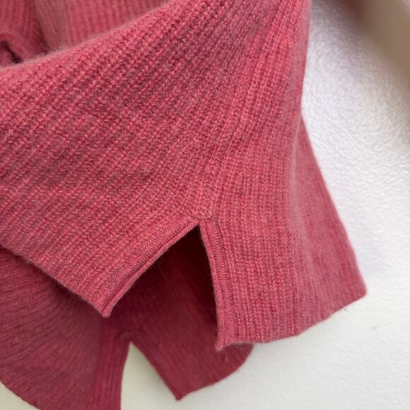 Calypso St Barth Cashmere Sweater Top Womens Small Pink Ribbed Knit 3/4 Sleeve - Picture 5 of 9